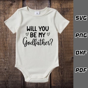 Você será meu padrinho SVG - png - dxf - pdf - Arquivo Cricut Cut - Baby svg - Download digital - Arquivos SVG - download svg - Gravidez svg