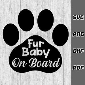 Bont Baby aan boord SVG - png - dxf - pdf - Cricut Cut-bestand - SVG-bestanden - digitale download - hond moeder svg - puppy svg - hond moeder svg - poten svg