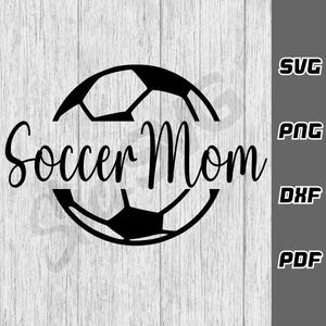 Mamá futbolera SVG - png - dxf - pdf - Archivo de corte Cricut - Archivos SVG - svg de equipo de fútbol - svg de camiseta de fútbol - svg de deportes - svg de fútbol - fanático del fútbol