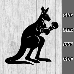 Boxen Känguru svg - png - dxf - pdf - Cricut Cut File - SVG Cut File - Australisches Tier svg - Aussie svg - digitaler Download - Australien