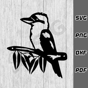Kookaburra SVG - Png - Dxf - Pdf - Cricut Cut File - Vogel svg - Silhouette svg - Australien svg - SVG-Dateien - digitaler Download - Tshirt svg