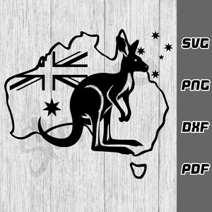 Australie Kangourou svg - png - dxf - pdf - fichier de coupe Cricut - fichier de coupe - Croix du Sud svg - Aussie svg - fichiers svg - téléchargement numérique