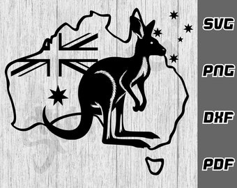 Australia Kangaroo svg - png - dxf - pdf - Cricut Cut File - Cut File - Southern Cross svg - Aussie svg - svg Files - digital download