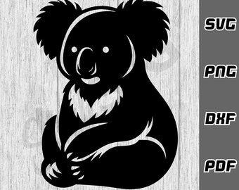 Koala svg - png - dxf - pdf - Cricut Cut File - Cut File - Animal svg - Australia svg - Aussie svg - svg Files - svg downloads - koala bear