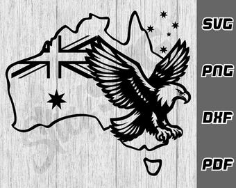 Australia eagle svg - png - dxf - pdf - Cricut Cut File - Cut File - Southern Cross svg - Aussie svg - eagle svg - digital download - wings