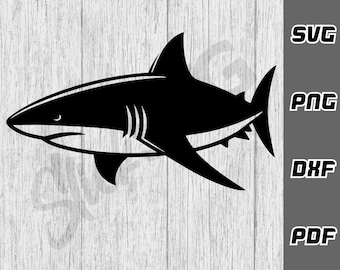 Shark svg - png - dxf - pdf - Cricut Cut File - Cut File - animal svg - Shark Silhouette svg - svg Files - digital download - fish svg