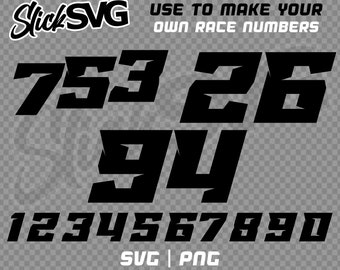 Racenummers voor Dirtbike Raceauto Go Kart BMX Moto Bootbundel | SVG-bestand knippen | Cricut silhouet direct downloaden | Vectorbestanden Geen lettertype