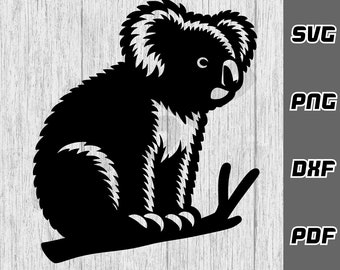 Koala svg - png - dxf - pdf - Cricut Cut File - Cut File - Animal svg - Australia svg - Aussie svg - svg Files - svg downloads - koala bear