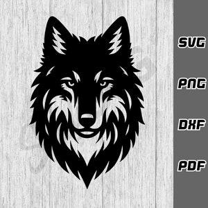Wilk SVG - png - dxf - pdf - Cricut Cut File - Głowa wilka svg - Sylwetka wilka svg - dzikie zwierzę svg - Pliki SVG - Pobieranie cyfrowe
