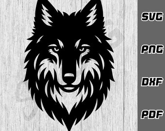 Wolf SVG - png - dxf - pdf - Cricut Cut File - Wolf head svg - Wolf silhouette svg - wild animal svg - SVG Files - Digital Download
