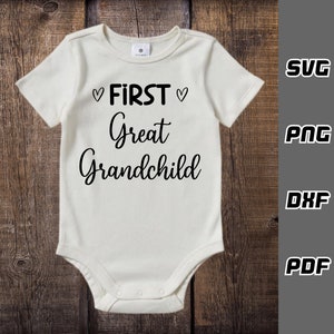 Primer bisnieto SVG - png - dxf - pdf - Archivo de corte Cricut - Bebé svg - Descarga digital - Archivos SVG - descarga svg - Embarazo svg