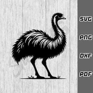 Emu SVG - png - dxf - pdf - Cricut Cut Datei - Vogel svg - Silhouette svg - Australien svg - SVG-Dateien - Digital Download - Aussie Tshirt svg