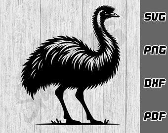 Emu SVG - png - dxf - pdf - Cricut Cut File - Bird svg - Silhouette svg - Australia svg - SVG Files - Digital Download - Aussie Tshirt svg