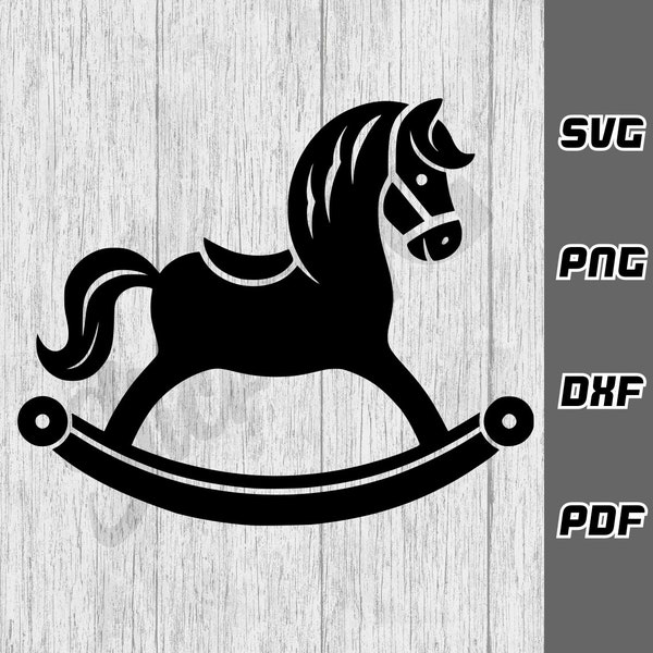 Rocking Horse SVG - png - dxf - pdf - Cricut Cut File - Baby announcement svg - Digital Download - SVG Files - new mom svg - baby svg