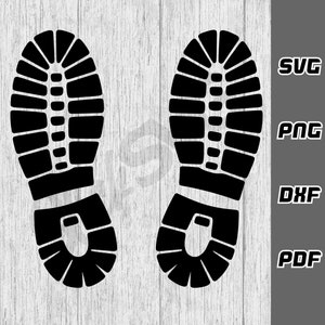 Footprint svg - png - dxf - pdf - Cricut Cut File - Cut File - svg - Shoe print svg - Boot Print svg - svg Files - digital download