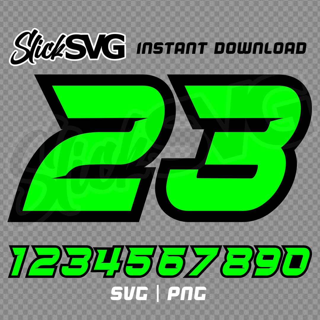 Race Numbers for MX Dirtbike Race Car Go Kart BMX Boat Bundle Svg Cut ...
