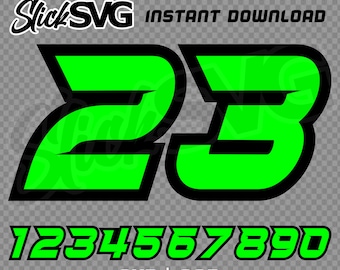 Stick King Decals 3x Fluorescent Yellow Racing Number Decals - Custom ...