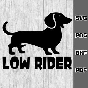 Dackel SVG - png - dxf - pdf - Cricut Schnitt - SVG - Dateien - Digitaler Download - Low Rider svg - Dackel svg - Hundepapa svg - jdm svg