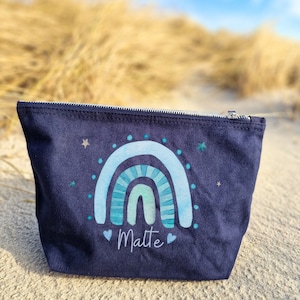 Diaper bag with name personalized toiletry bag wash bag whale boho rainbow