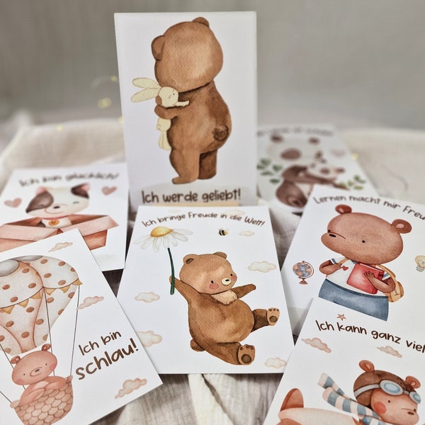 Affirmationskarten Kinder Mutmachkarten Mutmacher Achtsamkeitskarten Ermutigung besondere Geschenkidee Kraftbringer für Kinder
