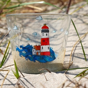 Leuchtturm Aufkleber Sommer – maritime Sticker für Windlichter, Gläser & Deko – DIY Küstenliebe – wetterfest A4 A5 A6 – Sommerleuchten