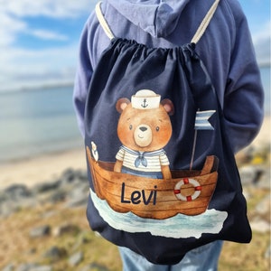 Sac de sport sac de sport avec nom personnalisé marin ours mer maritime