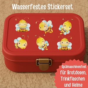 Bee Kidsステッカー – 防水＆食器洗い機対応 – ランチボックス、ボトル、自転車用ステッカー – ビニールステッカーセット – A6/A5/A4