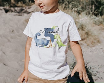 T-shirt birthday shirt personalized birthday child boy girl dinosaur dino