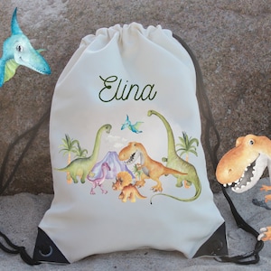Sac de sport sac de sport avec nom personnalisé Dino Dinosaure T-Rex Tyrannosaurus