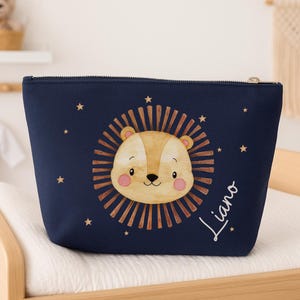Diaper bag personalized with name – Diaper bag Baby Lion – Gift for birth – Baby bag for on the go