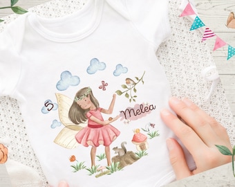 Ironing picture personalized with desired name and age elf fairy