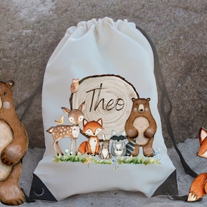Sac de sport sac de sport avec nom personnalisé animaux de la forêt renard ours