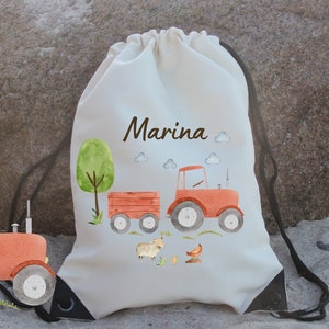 Sac de sport sac de sport avec nom personnalisé tracteur tracteur ferme animaux de la ferme