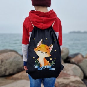 Sac de sport sac de sport avec nom personnalisé animaux de la forêt renard