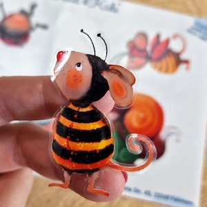 Adesivi impermeabili lavabili in lavastoviglie Adesivi trasparenti Resistenti ai raggi UV Impermeabili / Per bottiglie per il pranzo, scarabeo, ape, calabrone