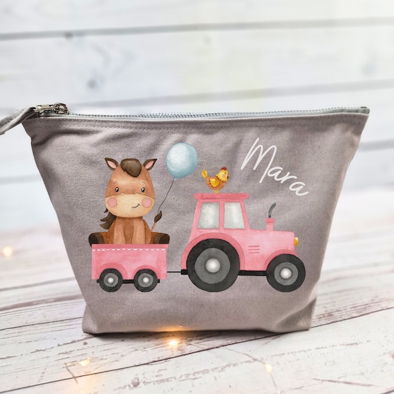 Diaper Bag With Name Personalized Toiletry Bag Wash Bag Tractor