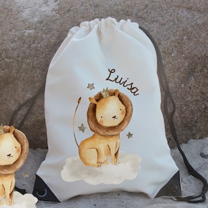 Borsa sportiva borsa da palestra con nome personalizzato leone animali della giungla safari animali safari