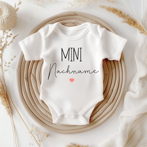 Baby bodysuit | Pregnancy announcement | Baby | Birth | Baby gift | Gift for birth | Mini last name | Personalized