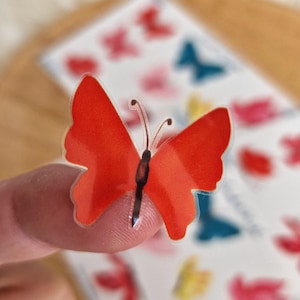 Sticker Schmetterling wasserfest spülmaschinenfest Aufkleber Brotdose Trinkflasche Fahrrad Kinder Kita Einschulung Geschenk