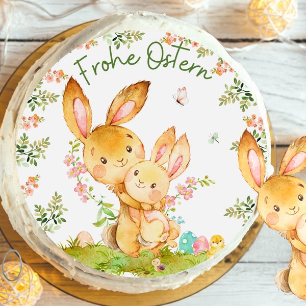 Tortenaufleger Ostern Osterfest  Fondant  Zuckerbild Mädchen Junge Ostern Osterhase Ostertafel Ostertisch Osterdeko