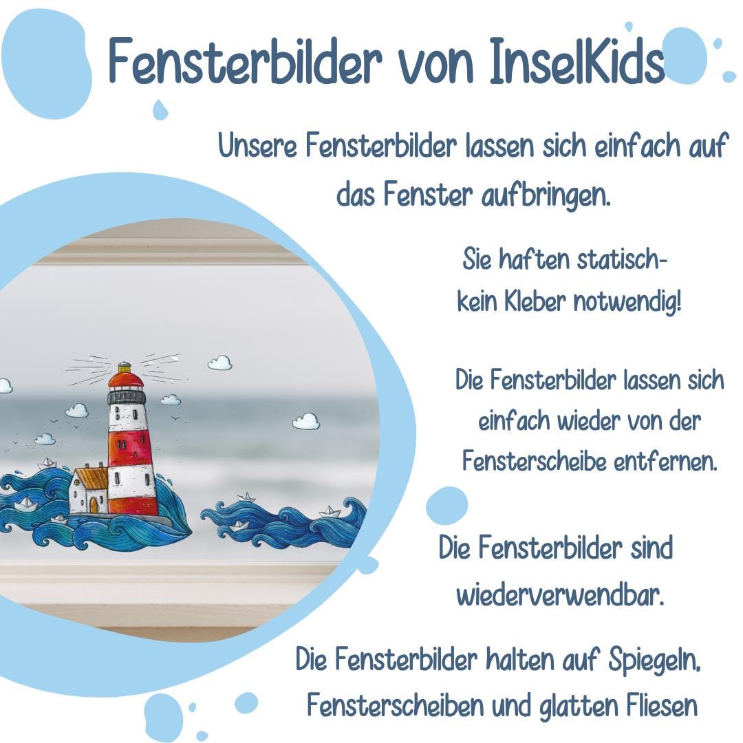 Fensterbild Leuchtturm Aus Vogtländischer Spitze – Maritimes Fensterdeko, 33x20 Cm, Wiederverwendbar