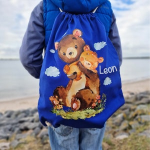 Sac de sport sac de sport avec nom personnalisé ours maman et bébé
