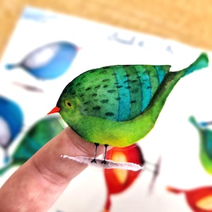Adesivi lavabili in lavastoviglie impermeabili adesivi trasparenti resistenti ai raggi UV impermeabili / per borraccia porta pranzo uccelli uccello