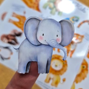 Conjunto de adesivos de animais do zoológico – laváveis na máquina de lavar louça e à prova d'água – adesivos para lancheiras, garrafas de água e bicicletas – elefante, leão e pinguim – A6 A5 A4