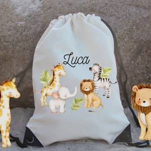 Sac de sport sac de sport avec nom personnalisé animaux de la jungle safari jungle