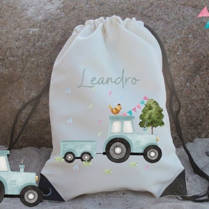 Sac de sport sac de sport avec nom personnalisé tracteur ferme animaux de la ferme