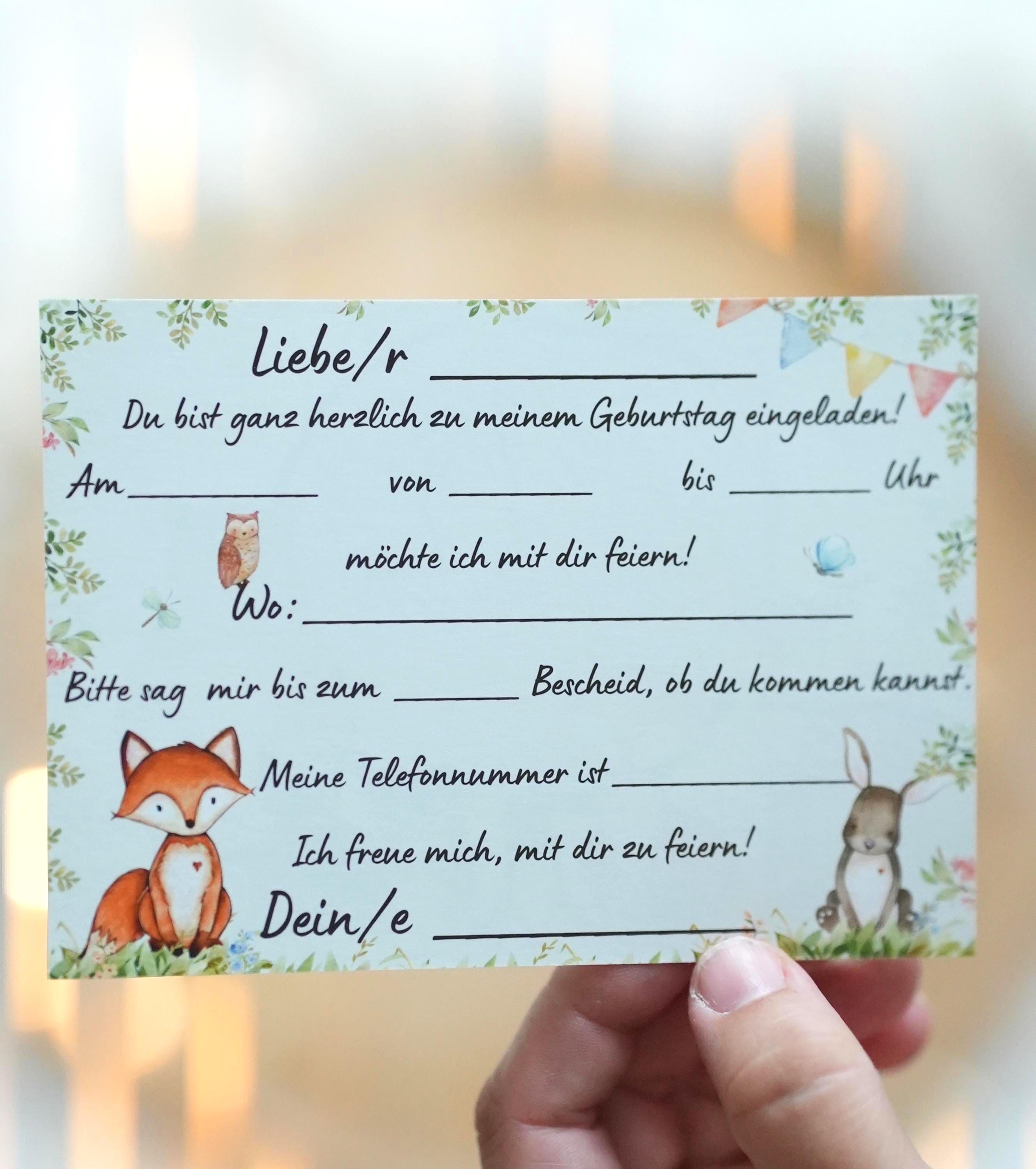 Biglietti d'invito per feste di compleanno per bambini