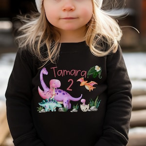 T-Shirt Birthday Shirt Personalized Birthday Child Birthday Boy Girl Dinosaur Dino Tyrannosaurus