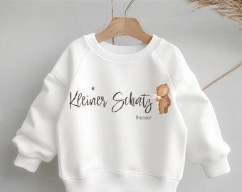 Pullover Sweatshirt Sweater personalisiert Kinderpullover Babypullover Kleiner Schatz personalisiert