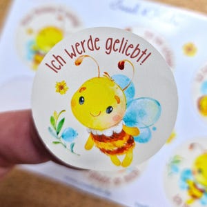 Sticker Affirmationen Kinder – süße Bienen Motive – wasserfest & spülmaschinenfest – für Einschulung, Brotdose, Flasche, Schulstart
